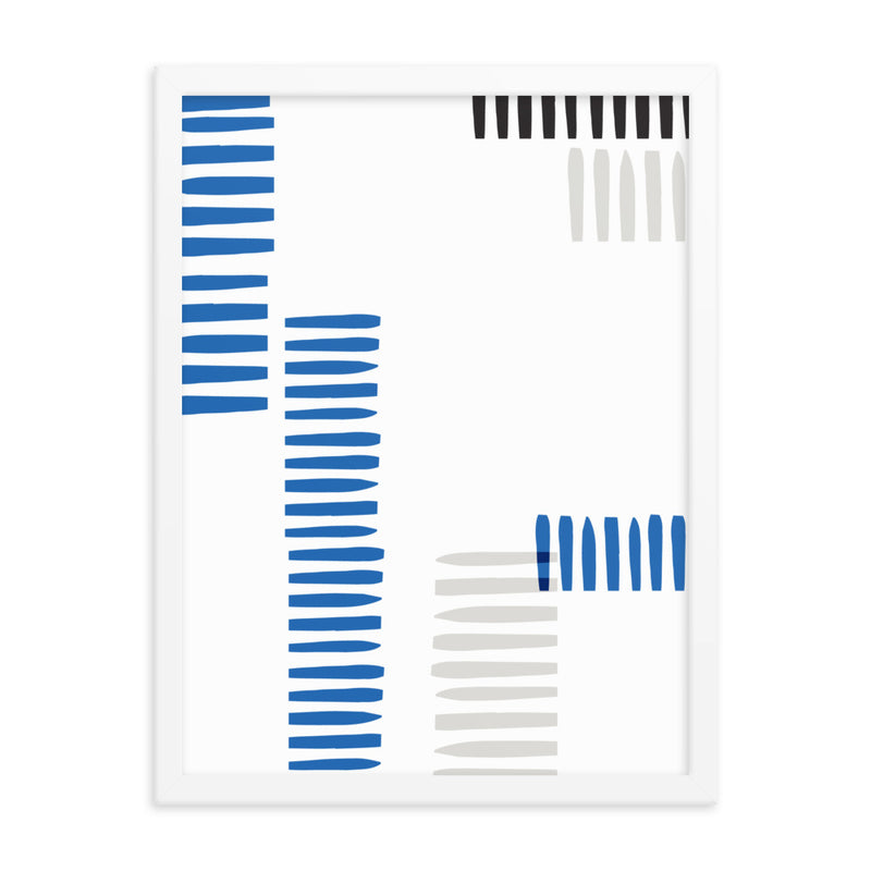 BLUE STRIPES Framed