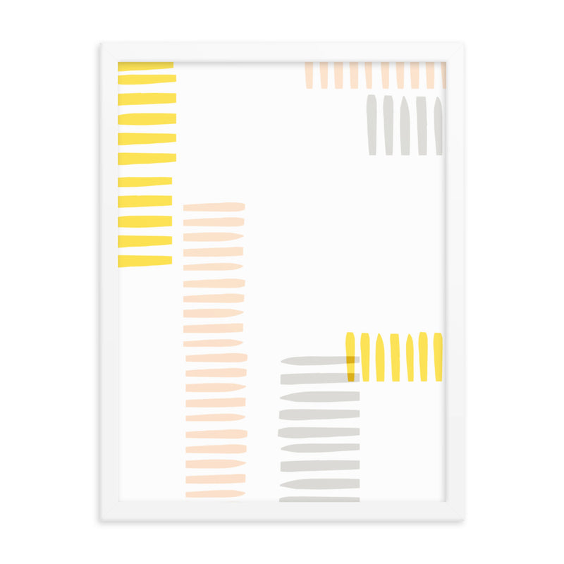 YELLOW STRIPES Framed