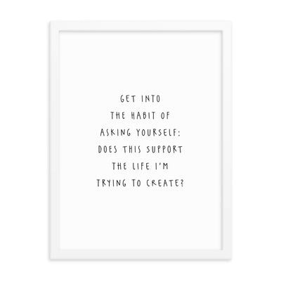 ASK YOURSELF Framed