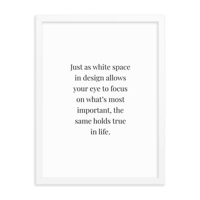 JUST AS Framed
