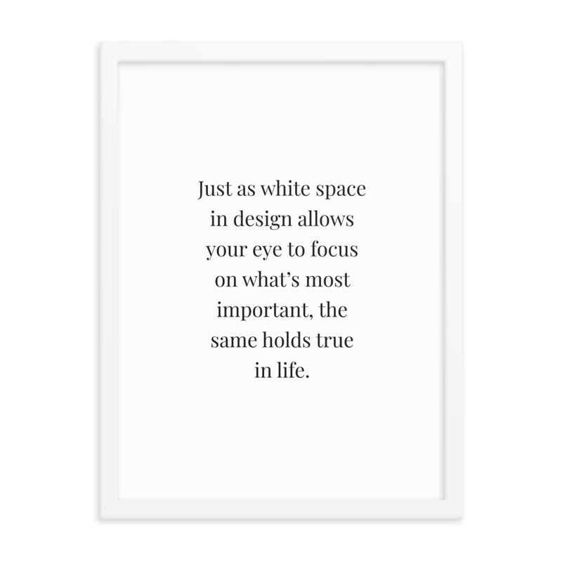 JUST AS Framed