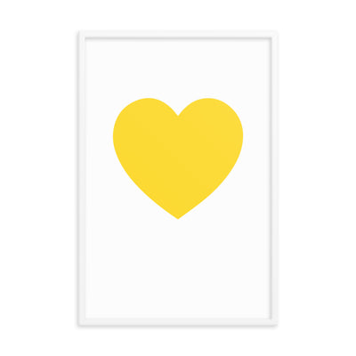 YELLOW HEART Framed