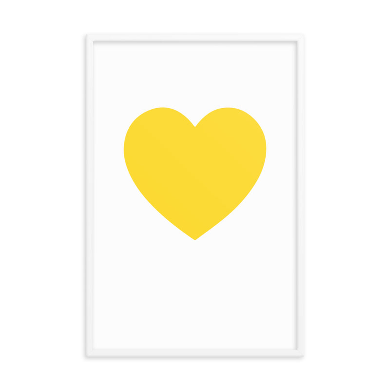 YELLOW HEART Framed