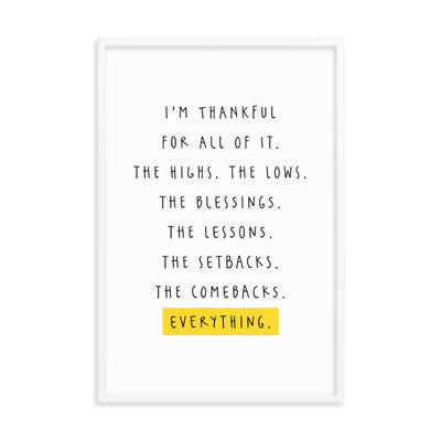 I'M THANKFUL Framed