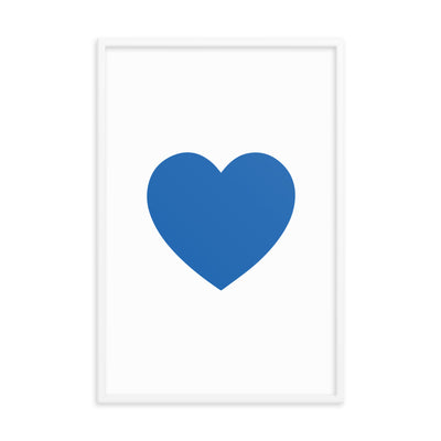 BLUE HEART Framed