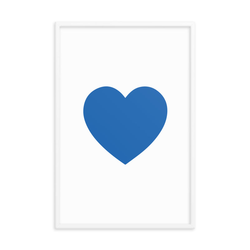 BLUE HEART Framed