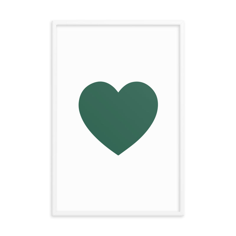 GREEN HEART Framed