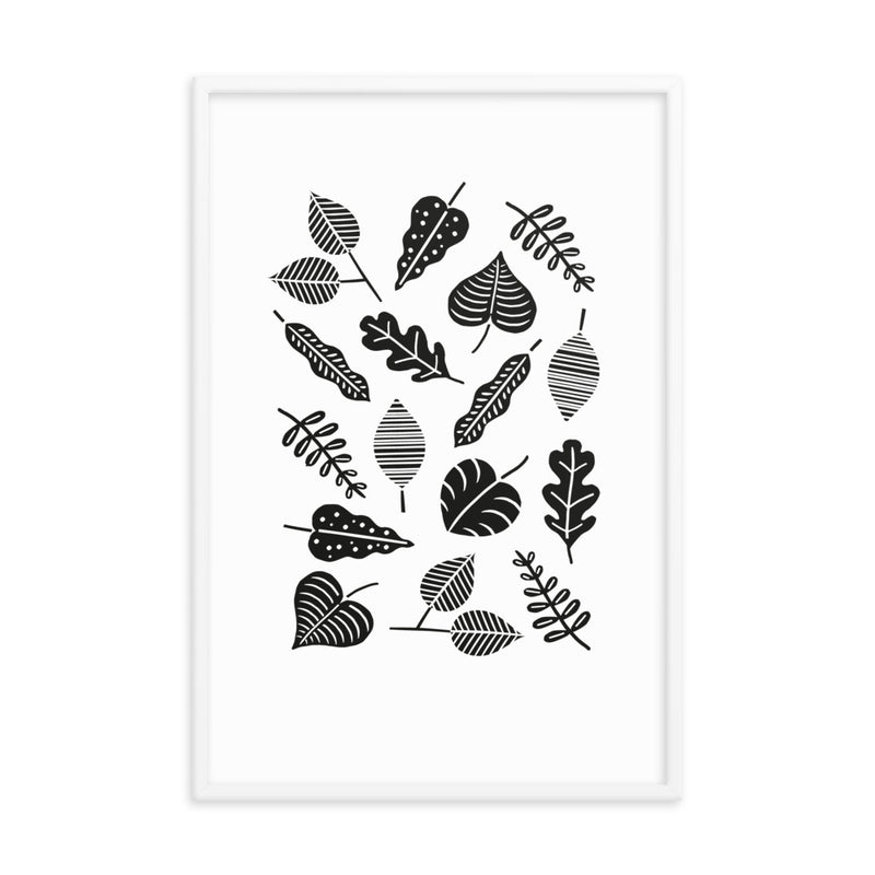 BLACK LEAVES Framed