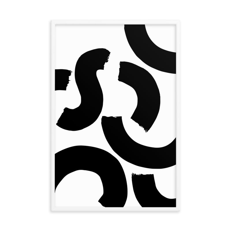 BLACK SQUIGGLE Framed