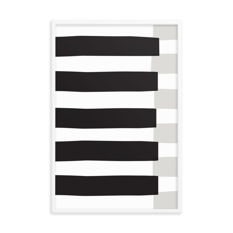 BLACK STRIPE Framed