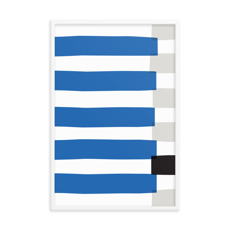 BLUE STRIPE Framed