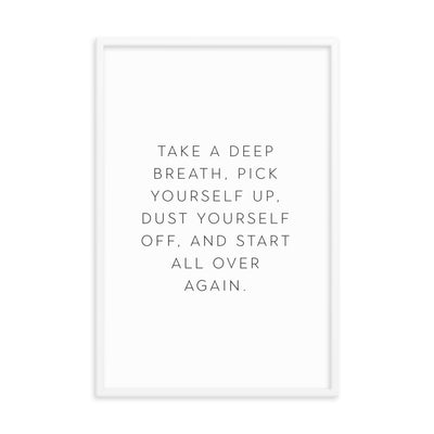 START OVER Framed