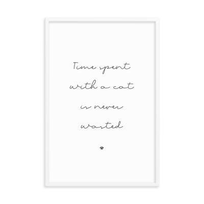 TIME WITH CATS Framed