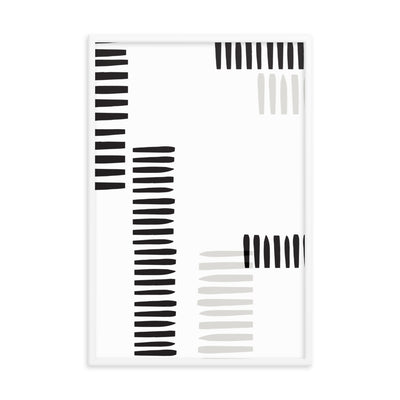 BLACK STRIPES Framed