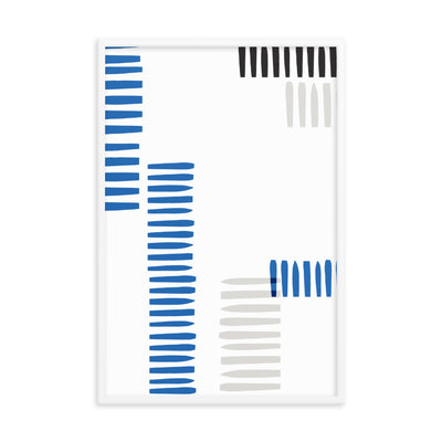 BLUE STRIPES Framed
