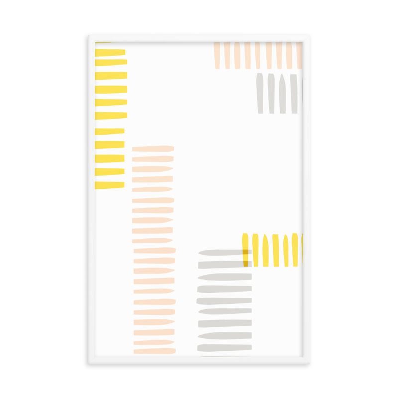 YELLOW STRIPES Framed