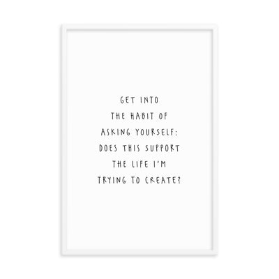 ASK YOURSELF Framed