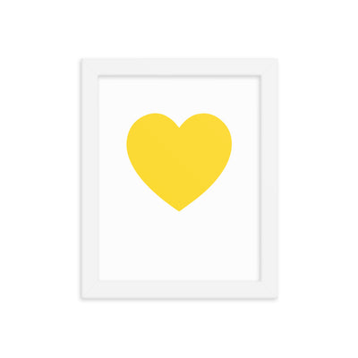 YELLOW HEART Framed