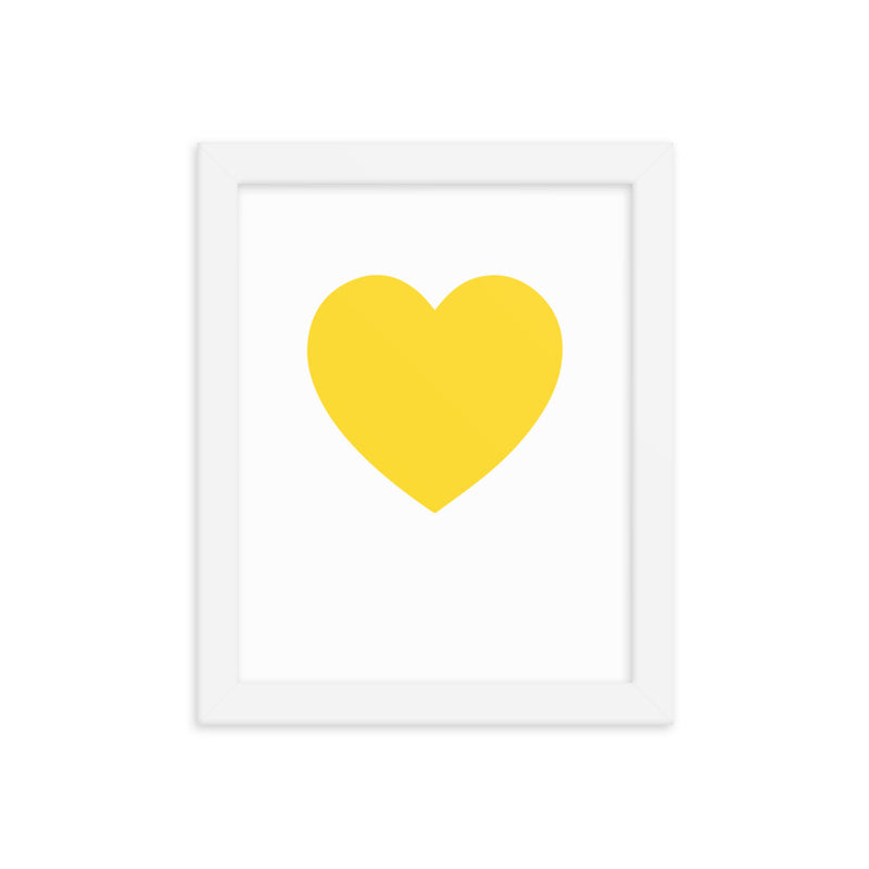 YELLOW HEART Framed