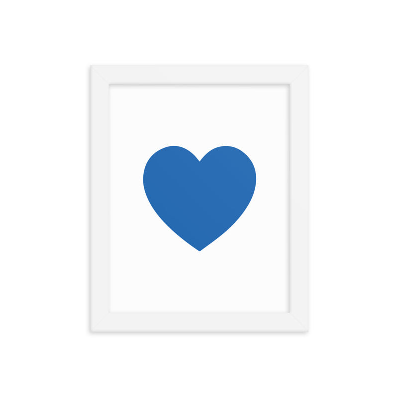 BLUE HEART Framed