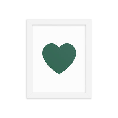 GREEN HEART Framed