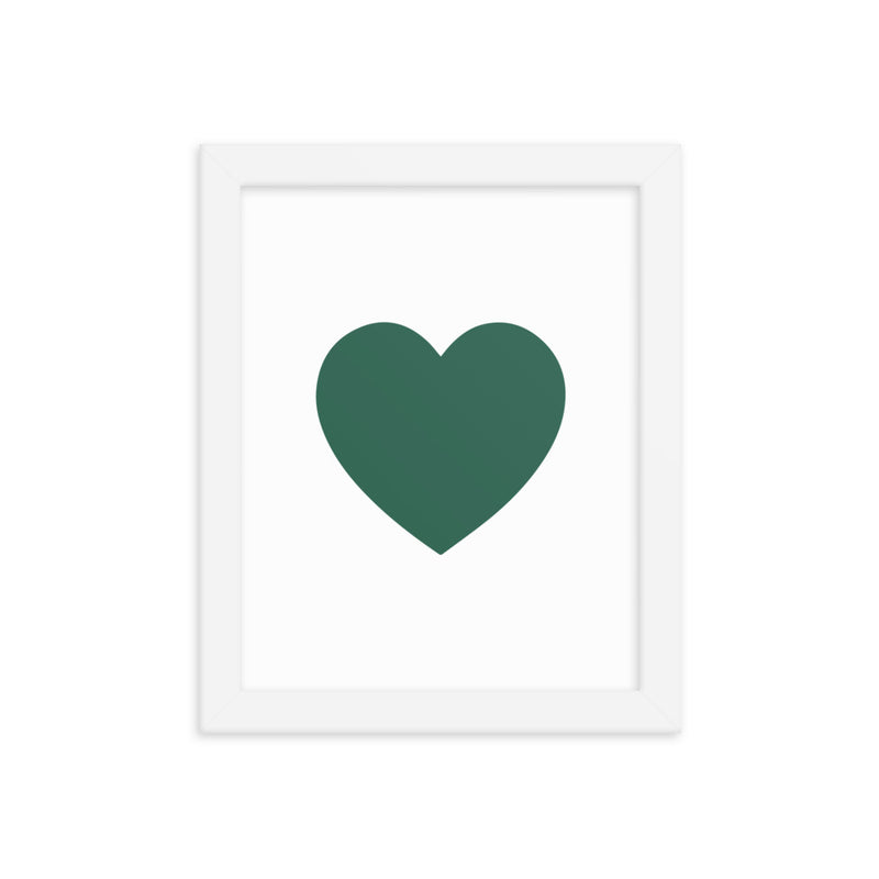 GREEN HEART Framed