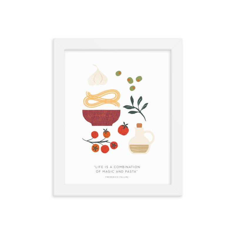 LIFE IS PASTA Framed