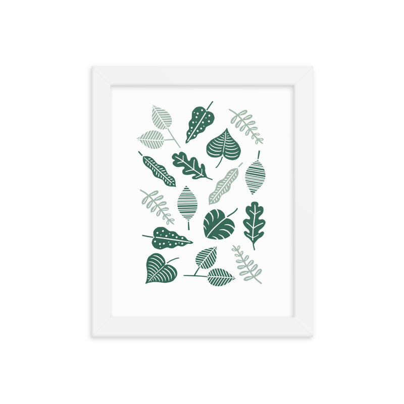 GREEN LEAVES Framed