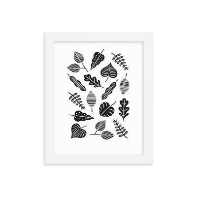 BLACK LEAVES Framed