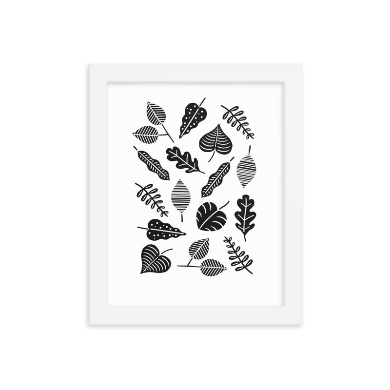 BLACK LEAVES Framed