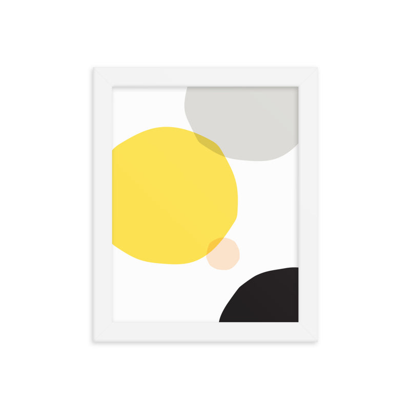 YELLOW CIRCLES Framed