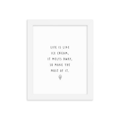LIFE IS LIKE Framed
