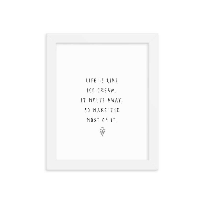 LIFE IS LIKE Framed