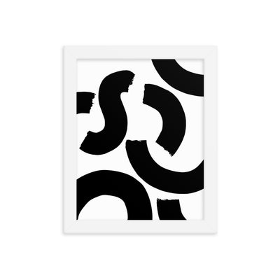 BLACK SQUIGGLE Framed