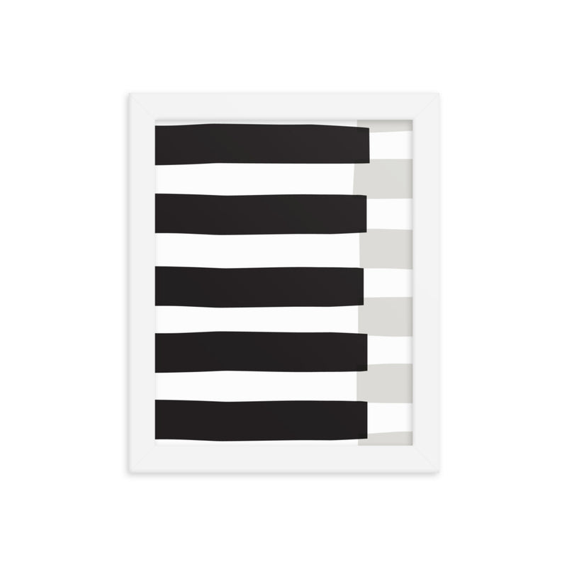 BLACK STRIPE Framed