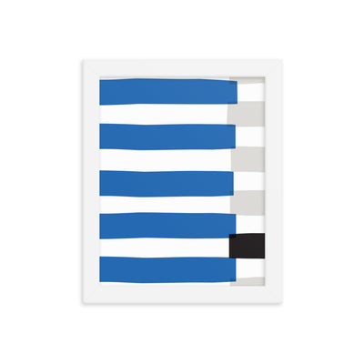 BLUE STRIPE Framed