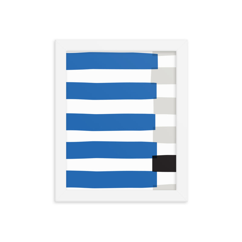 BLUE STRIPE Framed