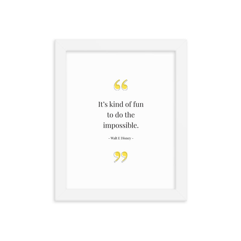 KIND OF FUN Framed