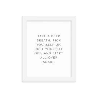 START OVER Framed