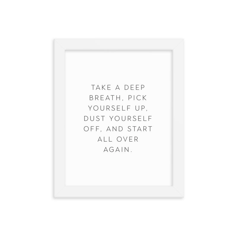 START OVER Framed