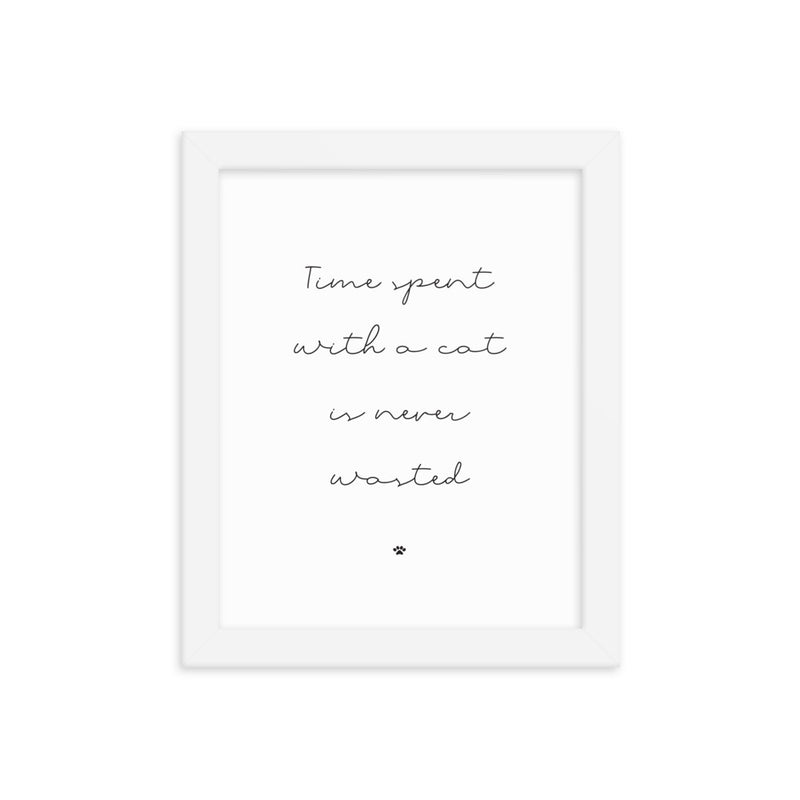 TIME WITH CATS Framed