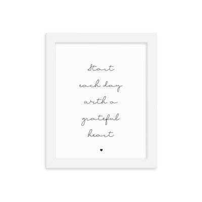 START EACH DAY Framed