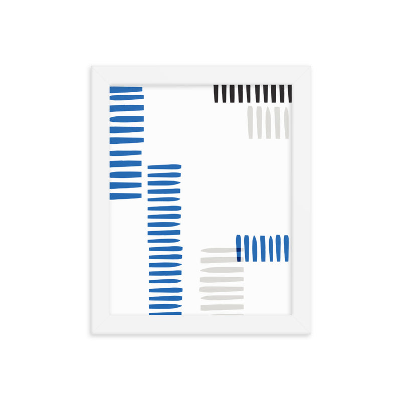 BLUE STRIPES Framed
