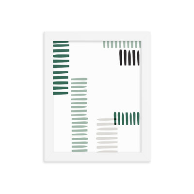 GREEN STRIPES Framed