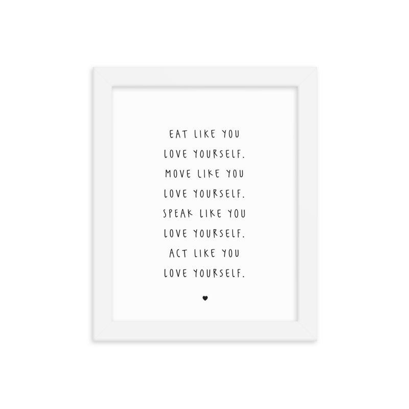 LOVE YOURSELF Framed