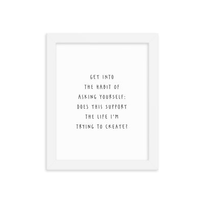 ASK YOURSELF Framed