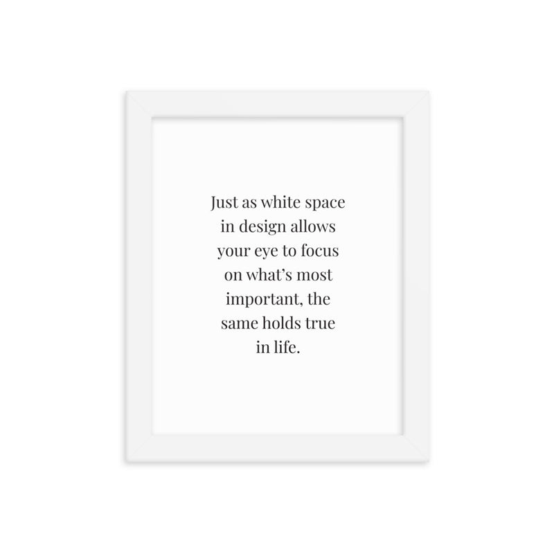 JUST AS Framed