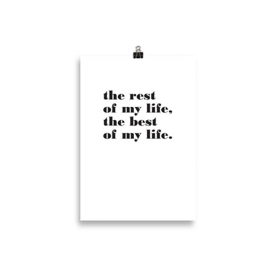 THE REST OF MY LIFE Poster