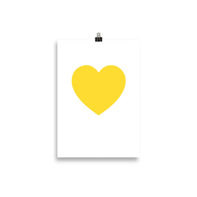 YELLOW HEART Poster