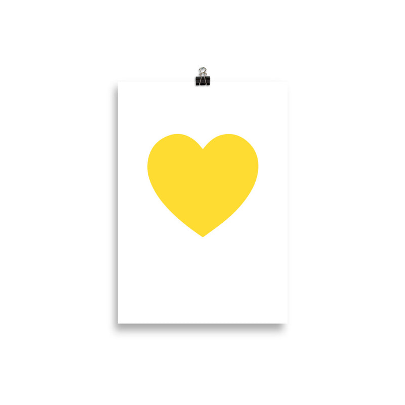 YELLOW HEART Poster